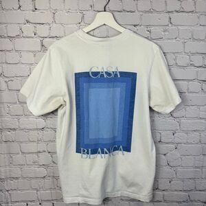 Casablanca White Graphic Tennis T Shirt Size Small
